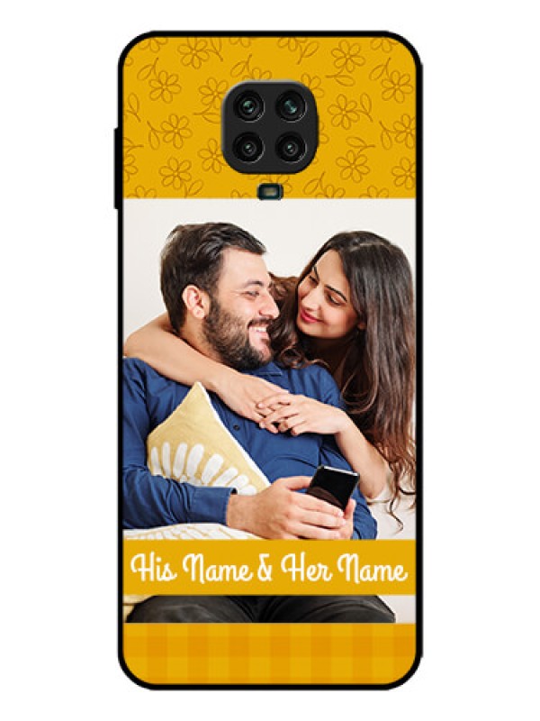 Custom Redmi Note 9 Pro Max Custom Metal Phone Case - Yellow Floral Design