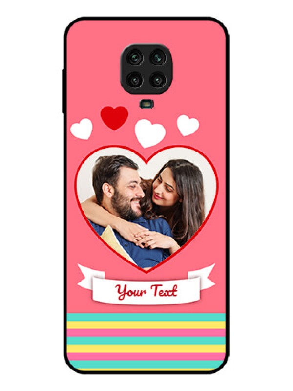 Custom Redmi Note 9 Pro Max Custom Metal Phone Case - Love Shapes Doodle Design