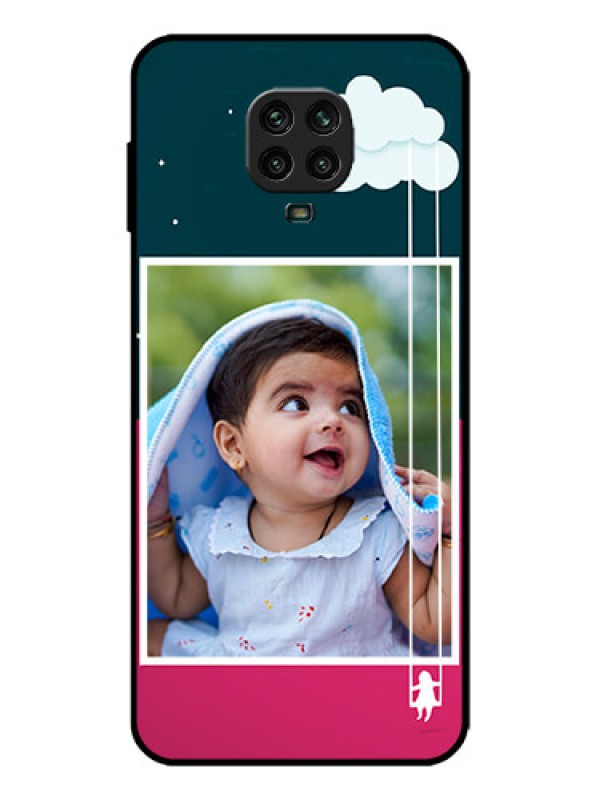 Custom Redmi Note 9 Pro Max Custom Metal Phone Case - Cute Girl With Cloud Design