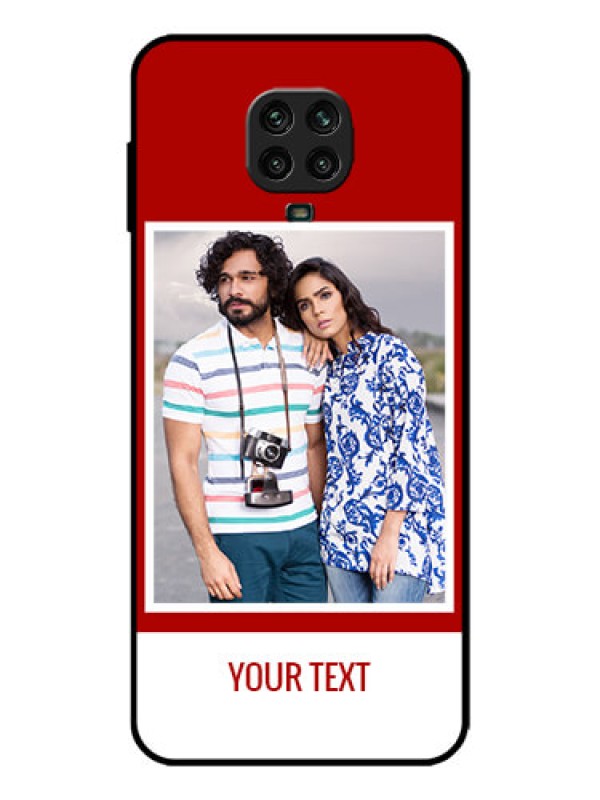 Custom Redmi Note 9 Pro Max Custom Metal Phone Case - Red Color Design