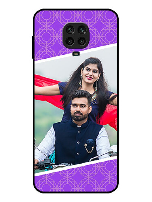 Custom Redmi Note 9 Pro Max Custom Metal Phone Case - Violet Color Pattern Design