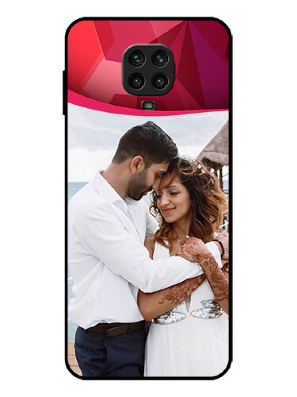 Custom Redmi Note 9 Pro Max Custom Metal Phone Case - Red Abstract Design