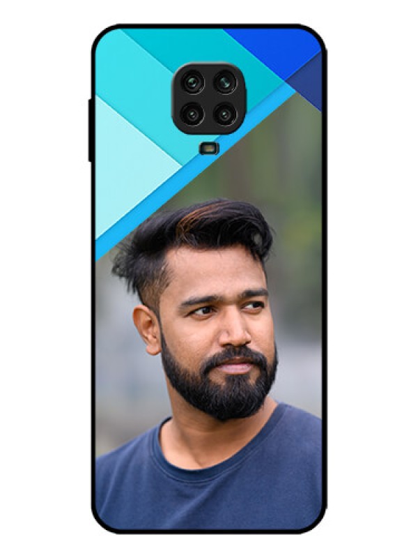 Custom Redmi Note 9 Pro Max Custom Metal Phone Case - Blue Pattern Design