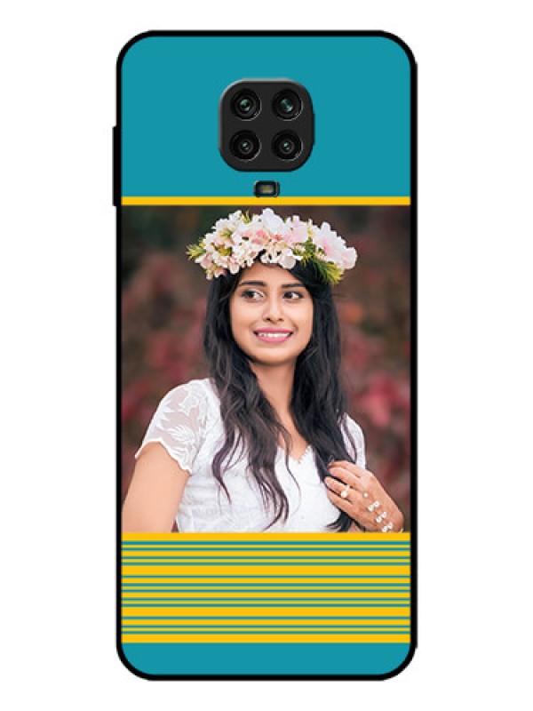 Custom Redmi Note 9 Pro Max Custom Metal Phone Case - Yellow and Blue Design