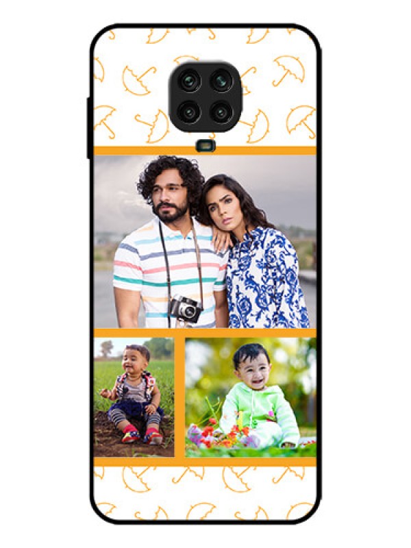 Custom Redmi Note 9 Pro Max Custom Metal Phone Case - Yellow Pattern Design