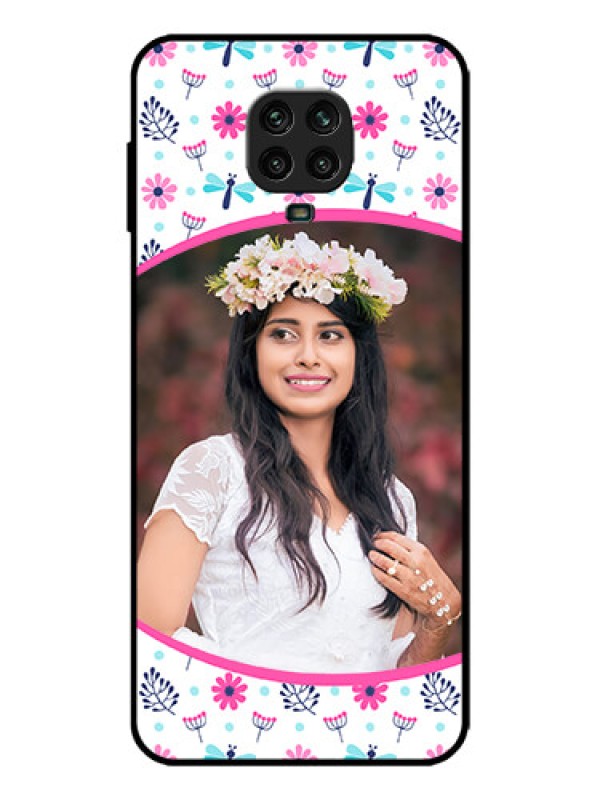 Custom Redmi Note 9 Pro Max Custom Metal Phone Case - Colorful Flower Design