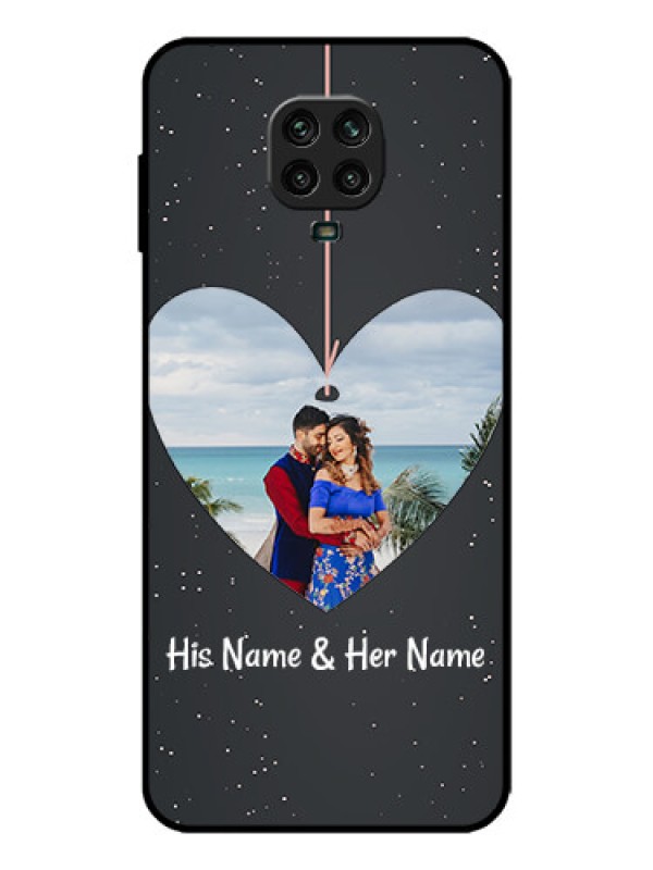 Custom Redmi Note 9 Pro Max Custom Metal Phone Case - Hanging Heart Design