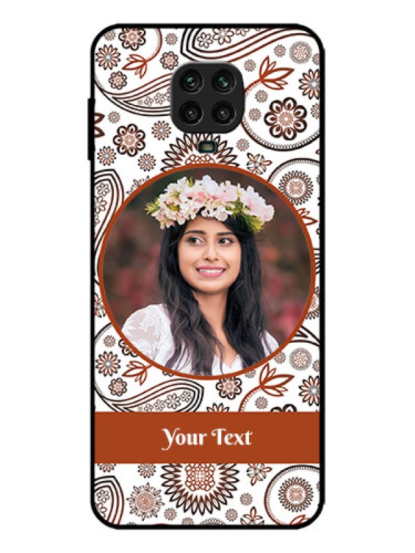 Custom Redmi Note 9 Pro Max Custom Metal Phone Case - Abstract Flower Design