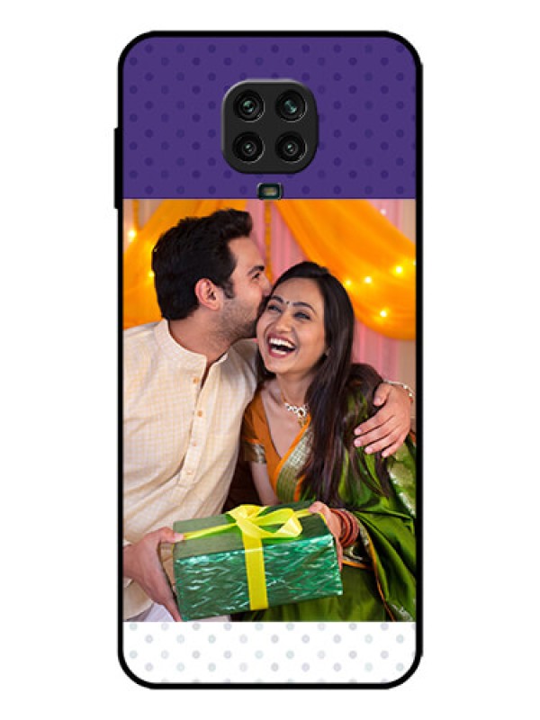 Custom Redmi Note 9 Pro Max Custom Metal Phone Case - Violet Colored Pattern Design