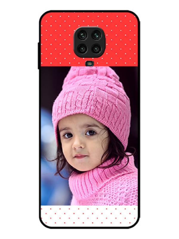 Custom Redmi Note 9 Pro Max Custom Metal Phone Case - Red Pattern Design