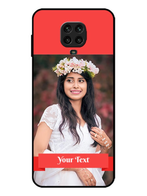 Custom Redmi Note 9 Pro Max Custom Metal Phone Case - Simple Red Color Design