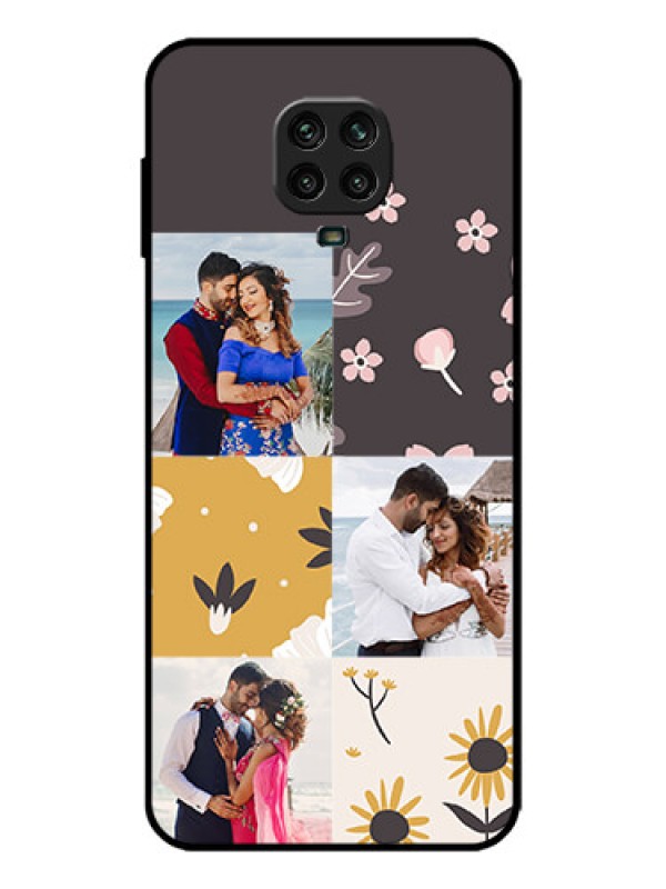 Custom Redmi Note 9 Pro Max Custom Metal Phone Case - 3 Images With Floral Design