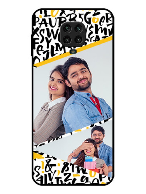 Custom Redmi Note 9 Pro Max Custom Metal Phone Case - Letters Pattern Design