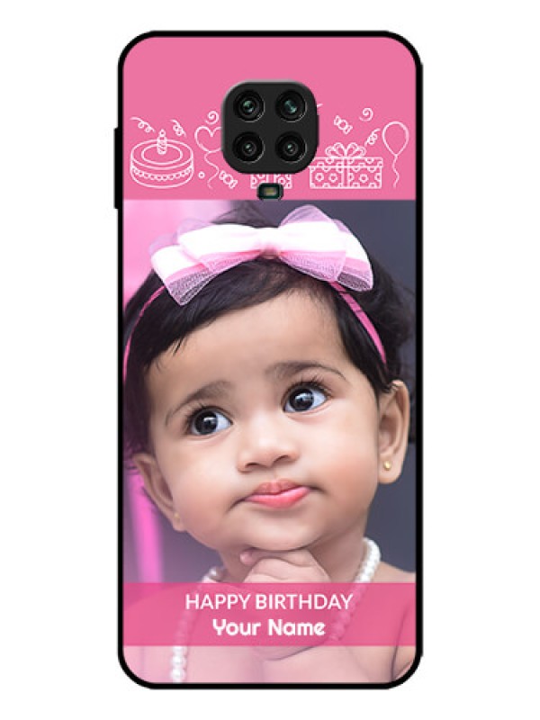 Custom Redmi Note 9 Pro Max Custom Metal Phone Case - With Birthday Line Art Design