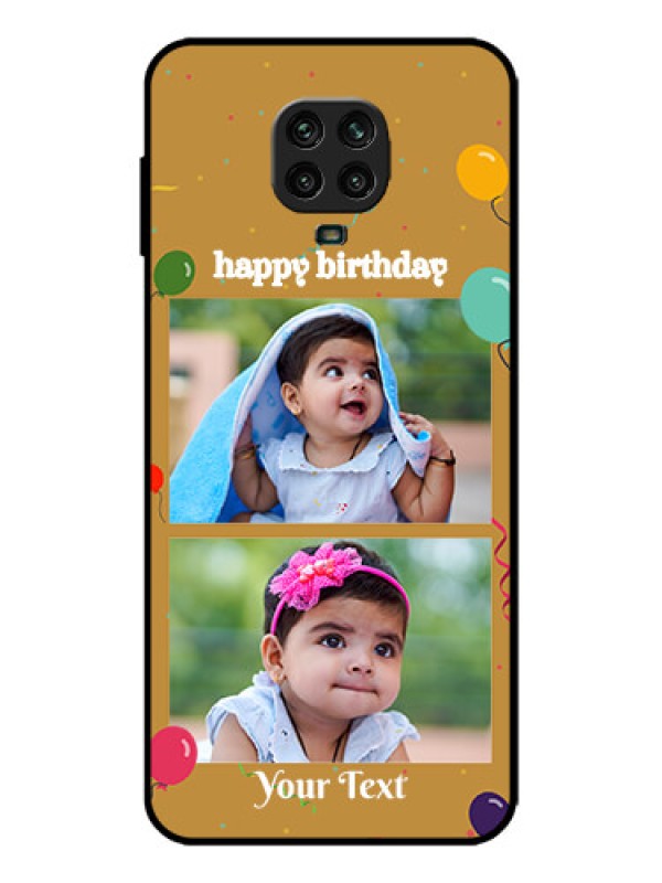 Custom Redmi Note 9 Pro Max Custom Metal Phone Case - Image Holder With Birthday Celebrations Design