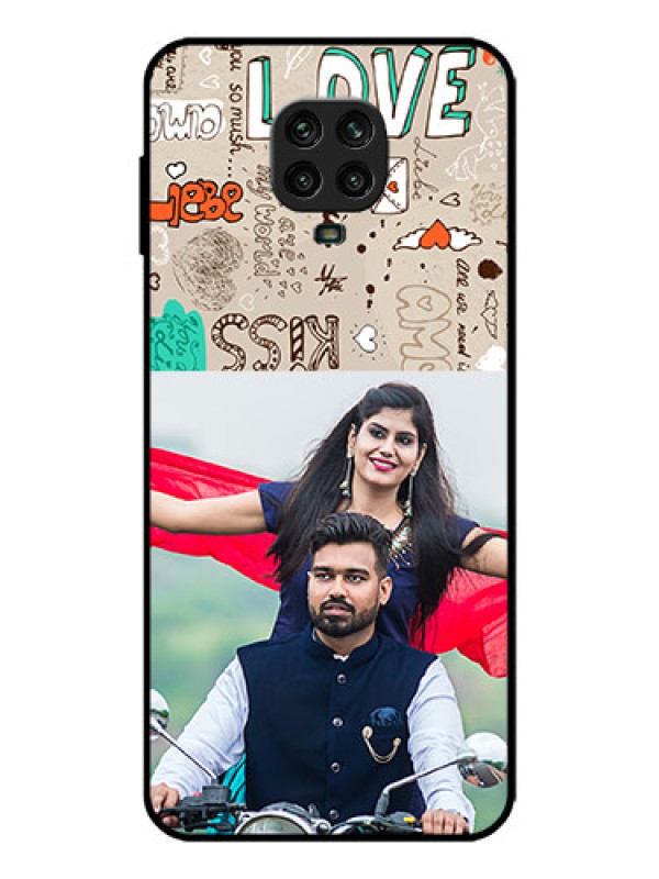 Custom Redmi Note 9 Pro Max Custom Metal Phone Case - Love Doodle Pattern