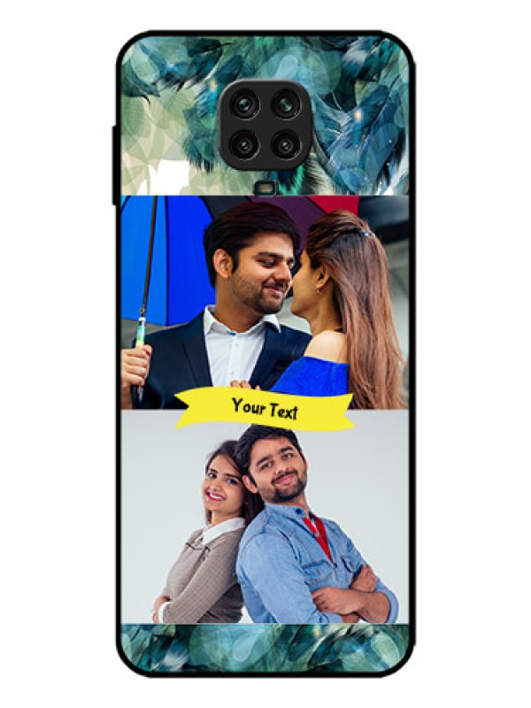 Custom Redmi Note 9 Pro Max Custom Metal Phone Case - Image With Boho Peacock Feather Design
