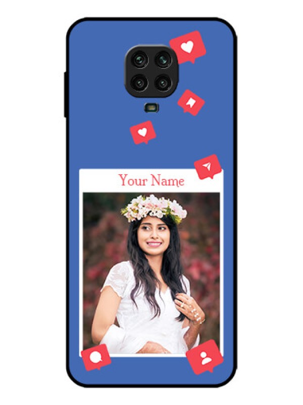 Custom Redmi Note 9 Pro Max Custom Metal Phone Case - Like Share And Comment Design