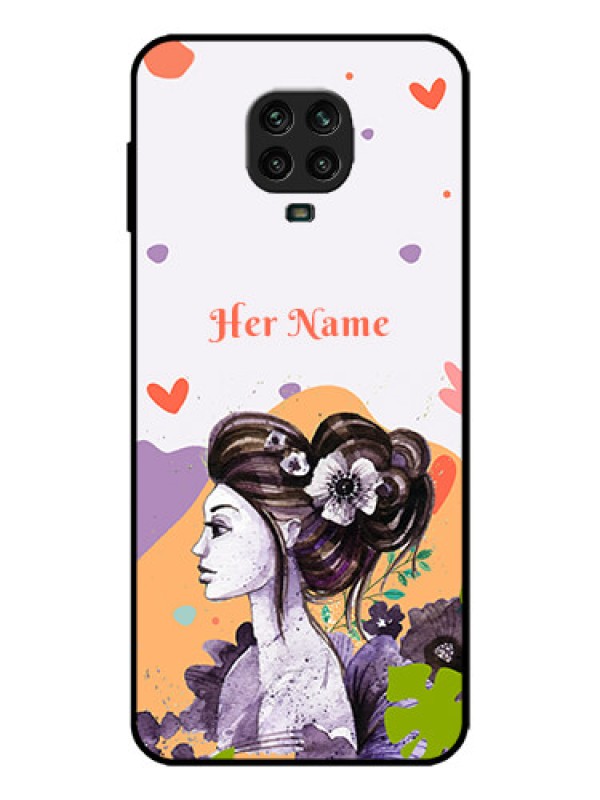 Custom Redmi Note 9 Pro Max Custom Metal Phone Case - Woman And Nature Design