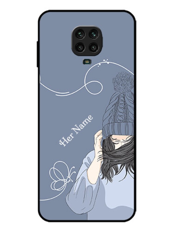 Custom Redmi Note 9 Pro Max Custom Metal Phone Case - Girl In Winter Outfit Design
