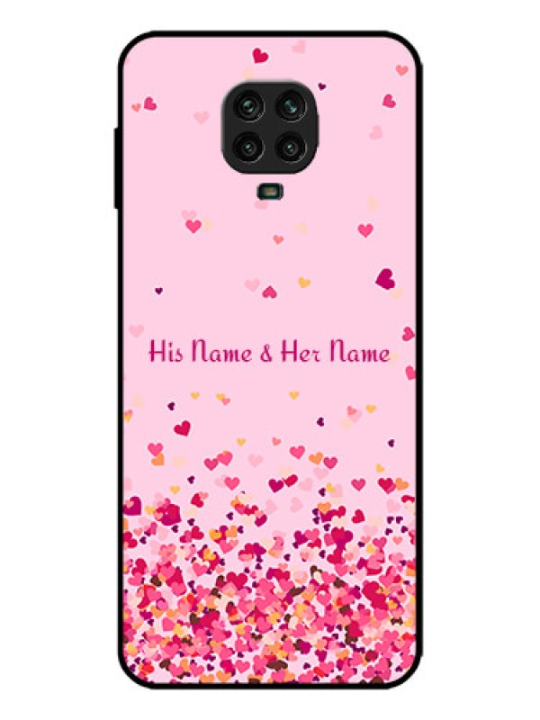 Custom Redmi Note 9 Pro Max Custom Metal Phone Case - Floating Hearts Design