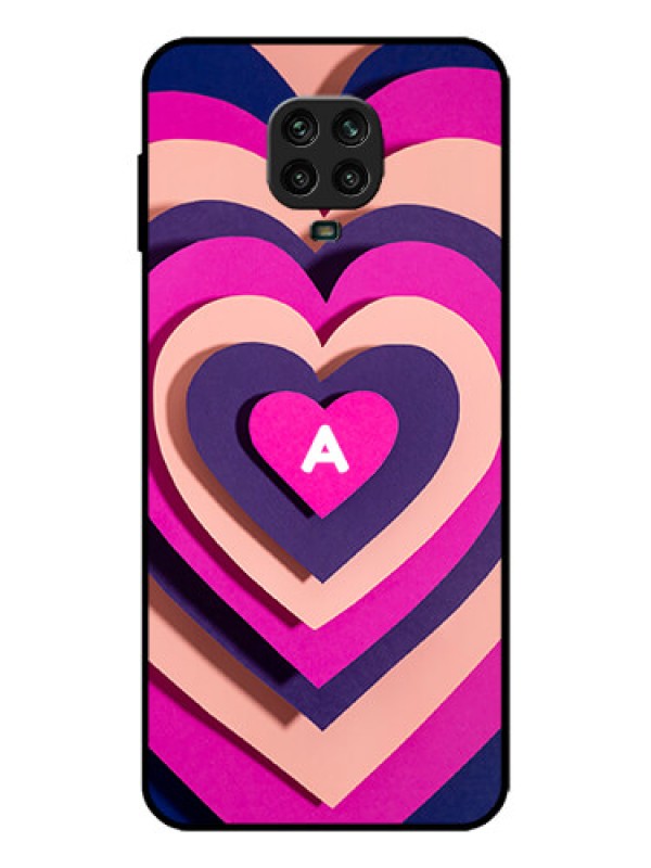 Custom Redmi Note 9 Pro Max Custom Metal Phone Case - Cute Heart Pattern Design