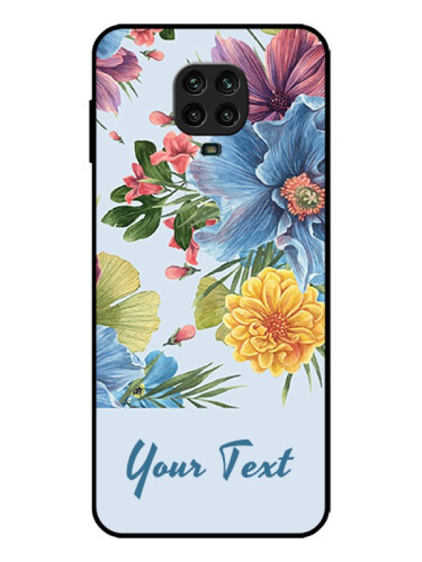 Custom Redmi Note 9 Pro Max Custom Metal Phone Case - Stunning Watercolored Flowers Painting Design