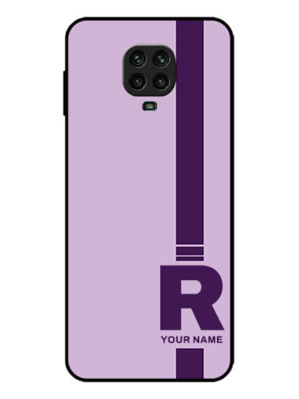 Custom Redmi Note 9 Pro Max Custom Metal Phone Case - Simple Dual Tone Stripe With Name Design