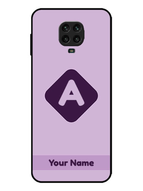 Custom Redmi Note 9 Pro Max Custom Metal Phone Case - Custom Letter In Curved Badge Design