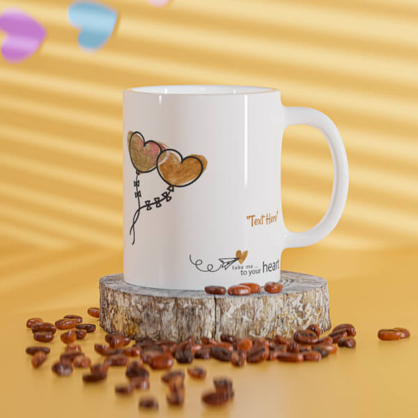 Custom Take Me To Your Heart Quote Design On Mug
