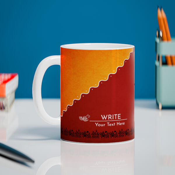 Custom Wedding Memories With Traditional Background Design On Mug