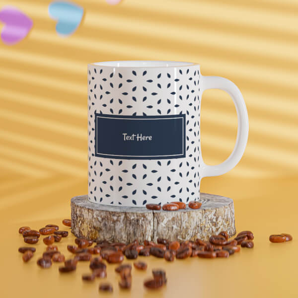 Custom Flower Petals Pattern Background Design On Mug