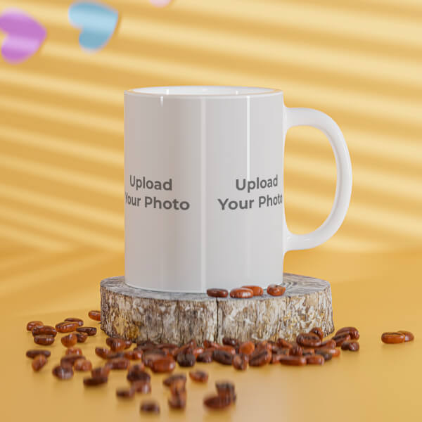 Custom 4 Vertical Pic Upload Design For Any Occasions & Event Design On Mug
