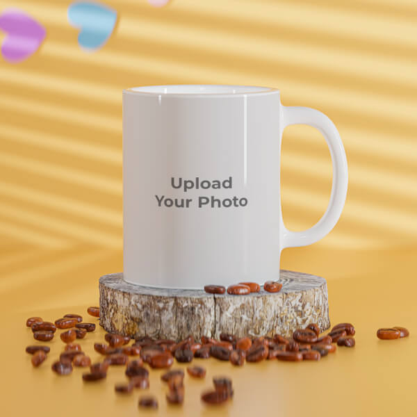Custom 2 Large Pic Upload Design For Any Occasions & Event Design On Mug