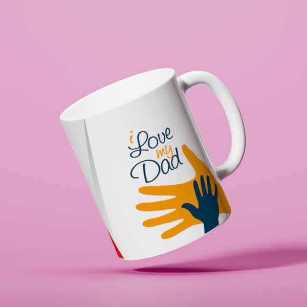 Custom I Love My Dad Design On Mug