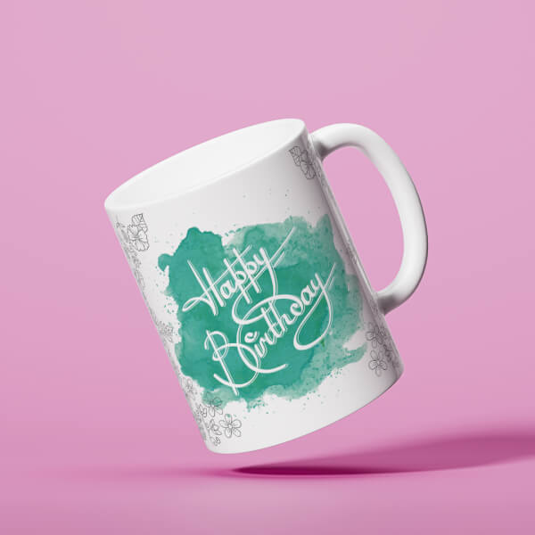 Custom Happy Birthday Daddy With Big Pic Upload Design On Mug
