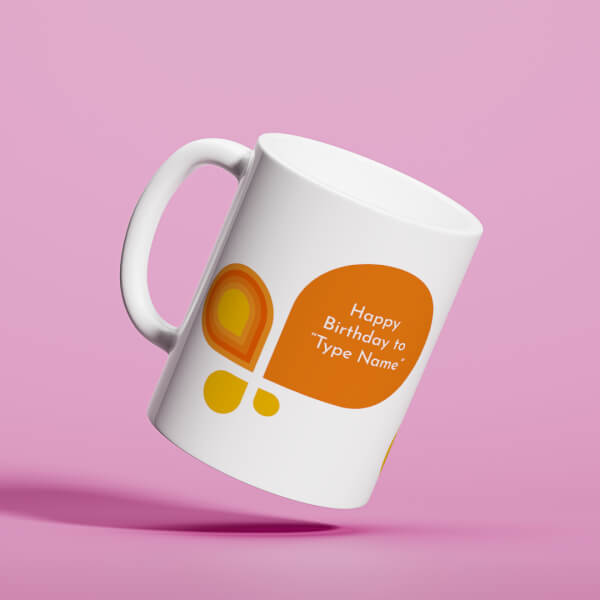 Custom Happy Birthday Design On Mug