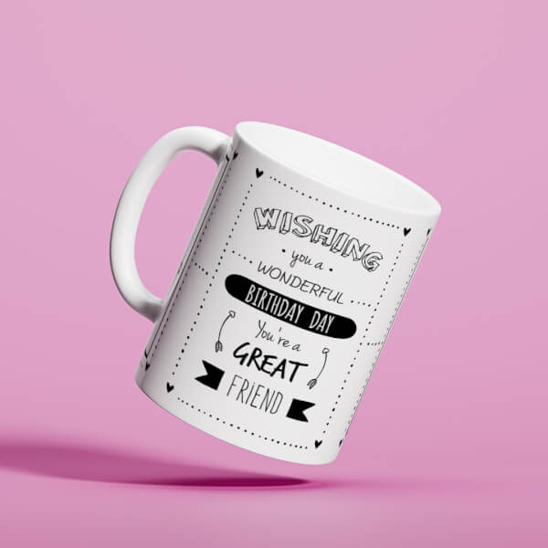 Custom Wishing You A Wonderful Birthday Quote Design On Mug