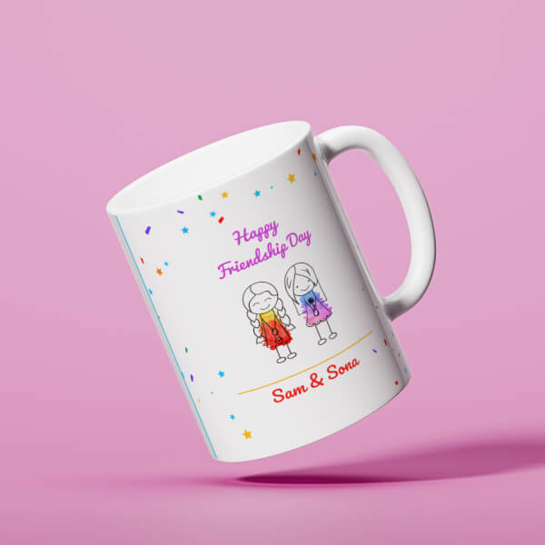 Custom Happy Friendship Day Design On Mug