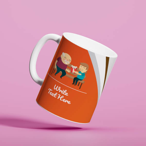 Custom Happy Birthday Grandpa Design On Mug