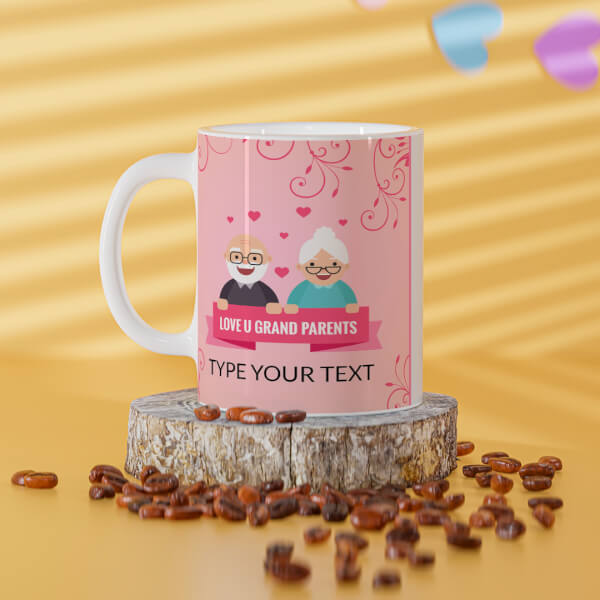 Custom Grandparents Day With Large Pic Upload Design On Mug