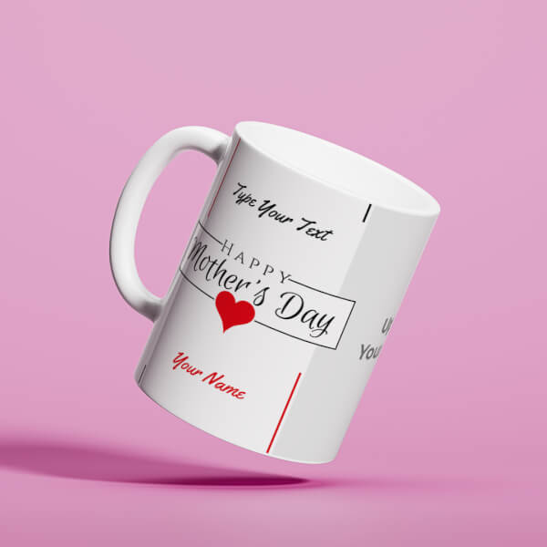 Custom Happy Mother?s Day With 2 Pic Upload Design On Mug