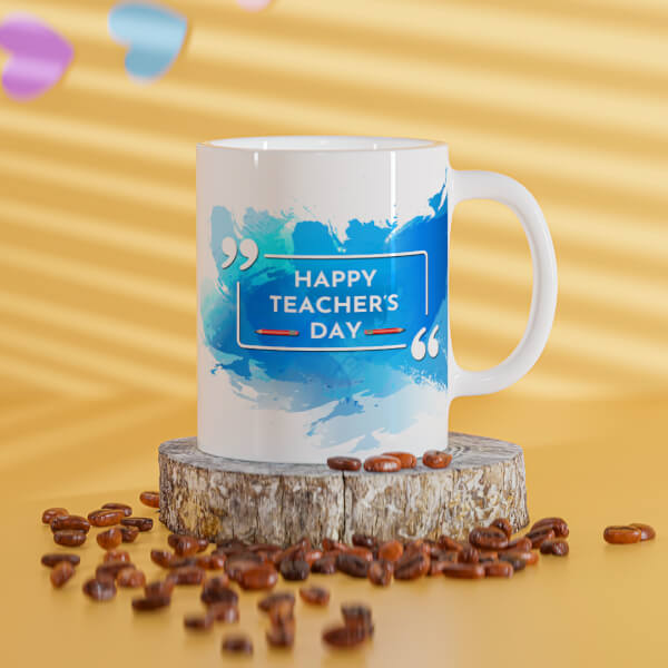 Custom Happy Teachers Day Design On Mug