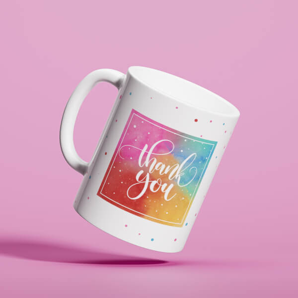 Custom Thank You Design On Mug