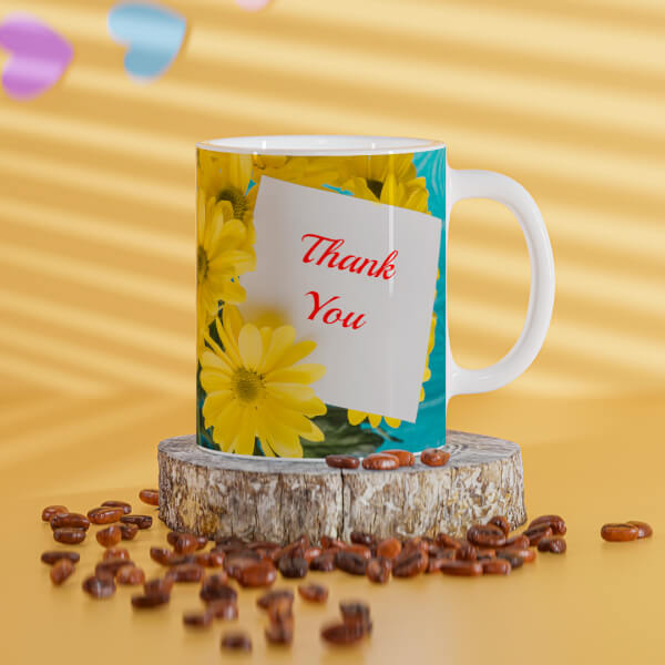 Custom Thank You Design On Mug