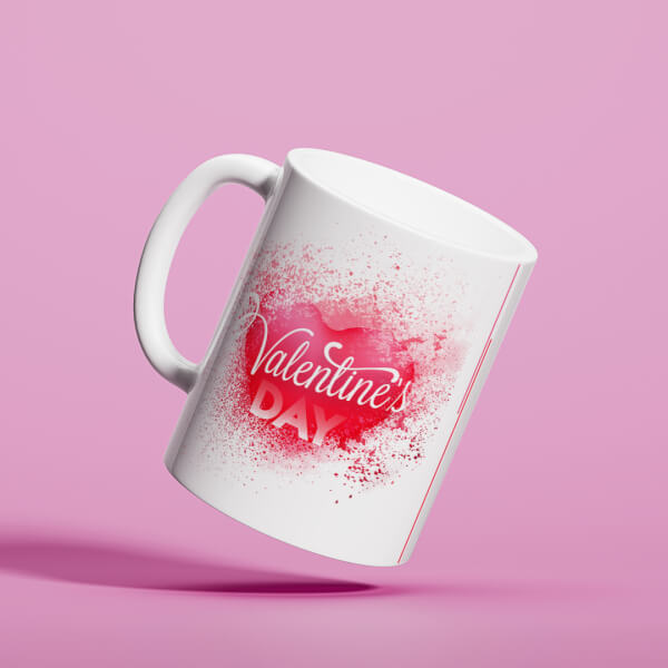 Custom Happy Valentines Day Design On Mug