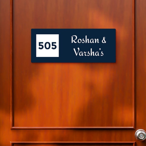 Custom Bold Rectangular Design Glossy Nameplate