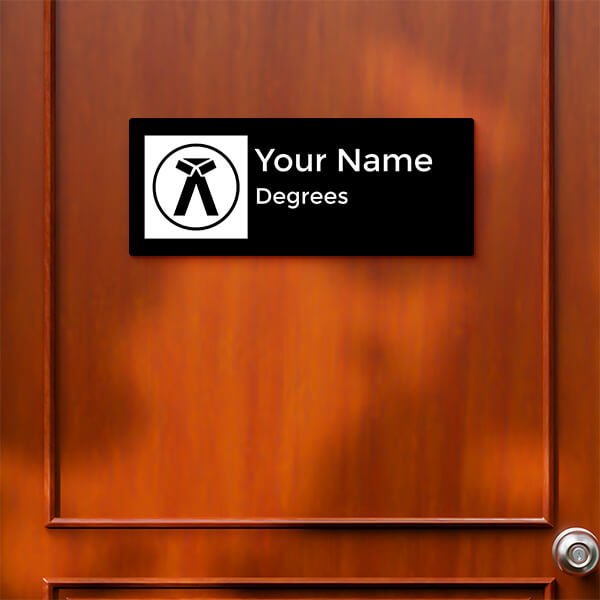 Custom Advocate Themed Plain Design Glossy Nameplate