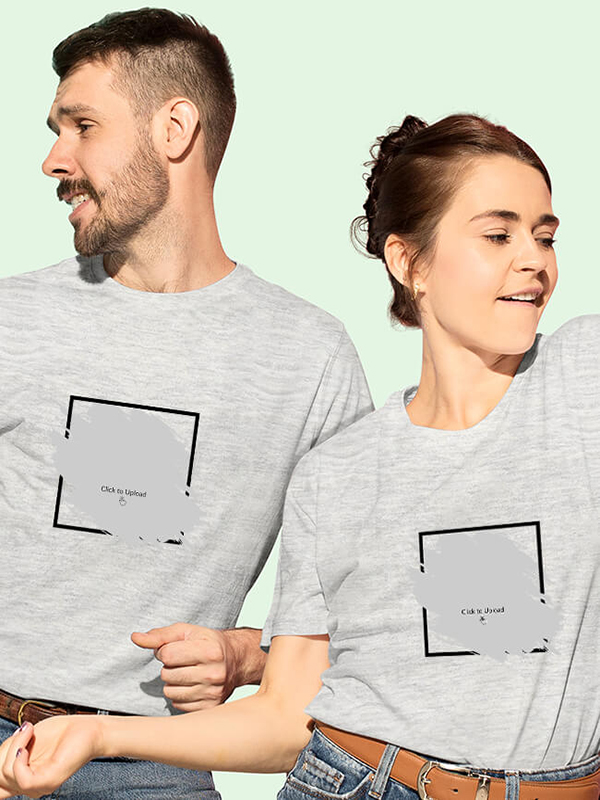 Custom Your Image with Abstract Theme On Couple T-shirts For Men & Women