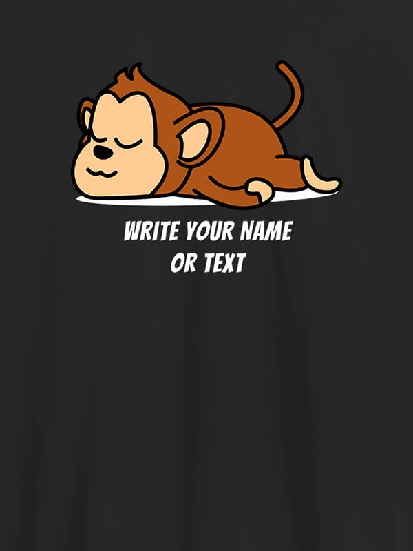 Custom Lazy Snooze with Text On Customized Mens T-Shirt